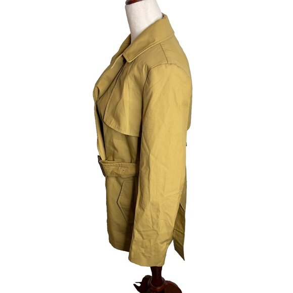 J.Crew Womens $298 Cropped Icon Trench Coat Brown Size 12 CC076 - Picture 3 of 9